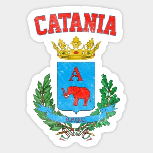 Catania, Sicilia / Retro Italian Region Design Sticker